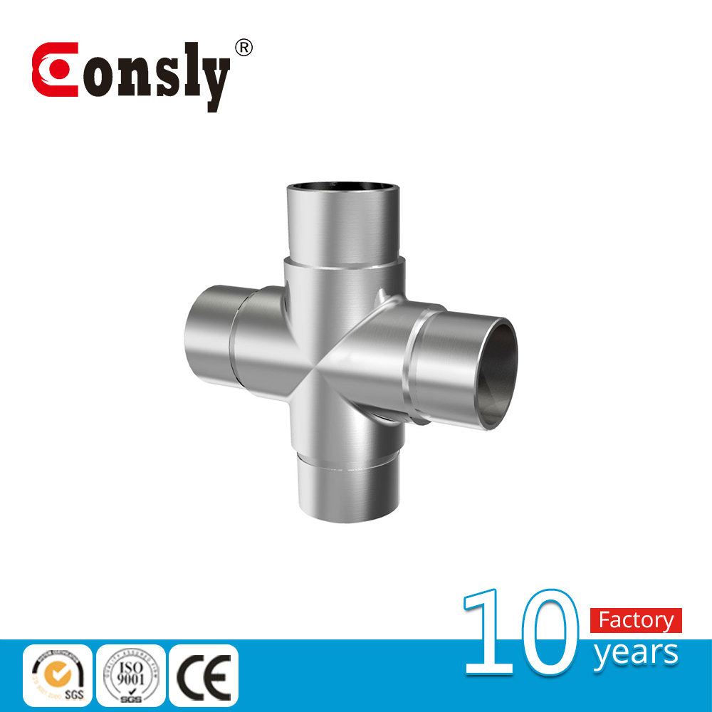 4 way stainless steel handrail elbow handrail fittings