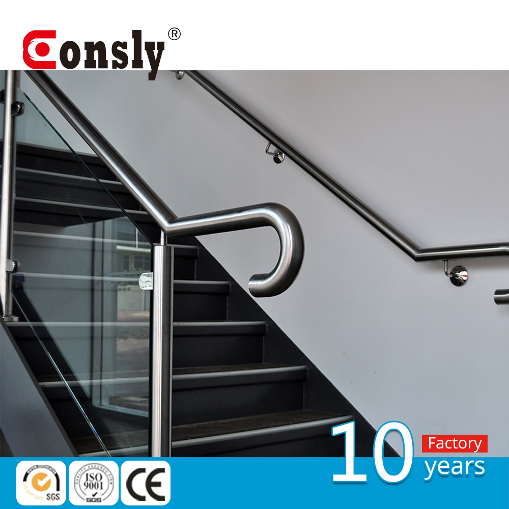 Construction tempered glass railings with glass railing stainless steel stair