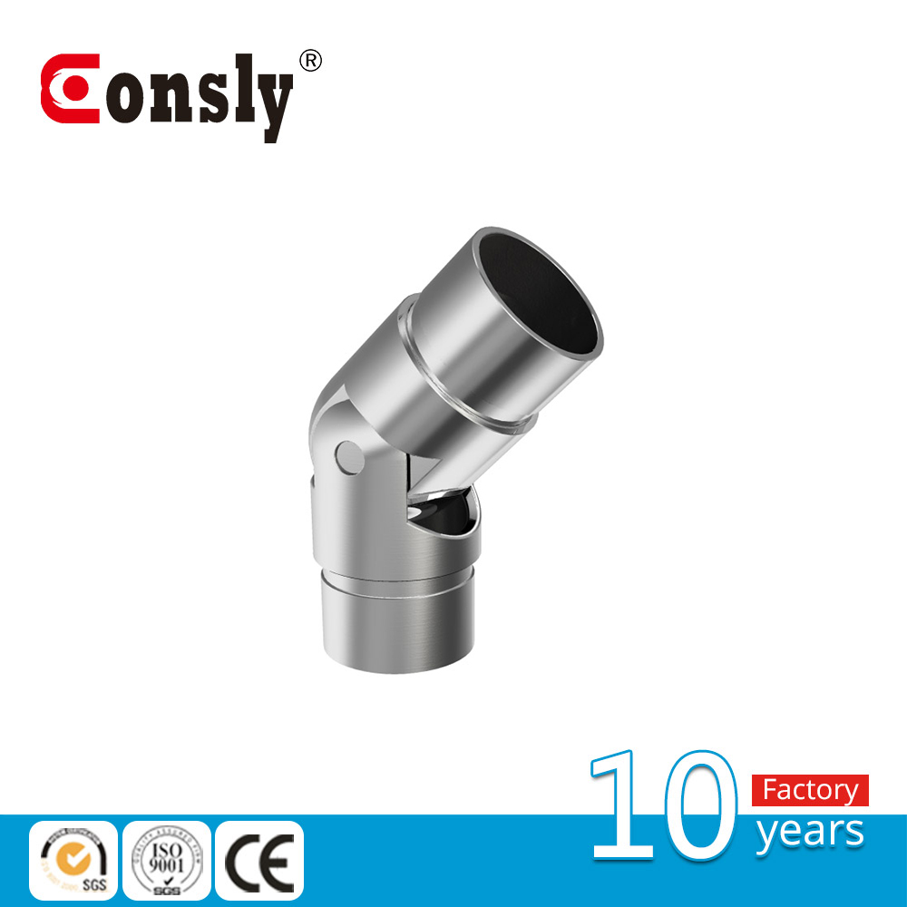 Adjustable Stainless Steel Tube Connectors For Handrail Pipe Elbow