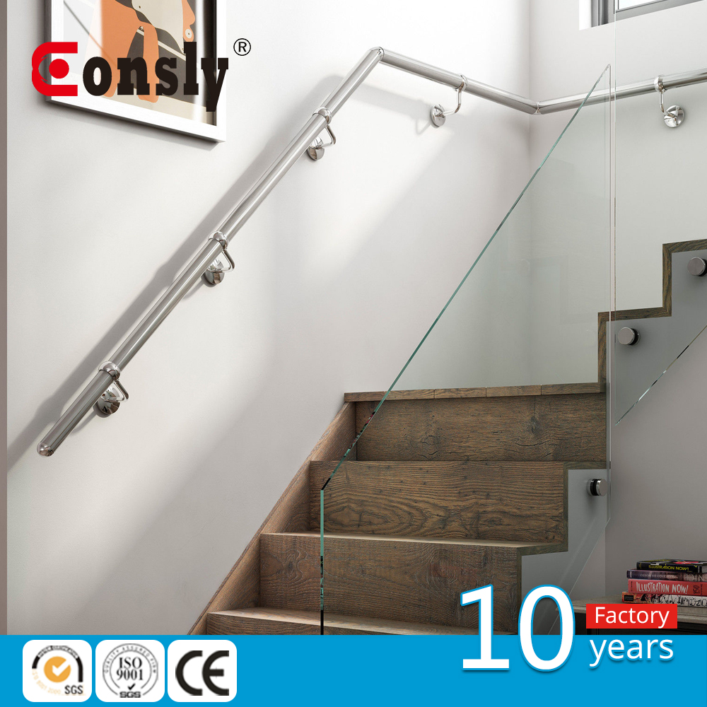 Wall mounted and stainless steel handrail