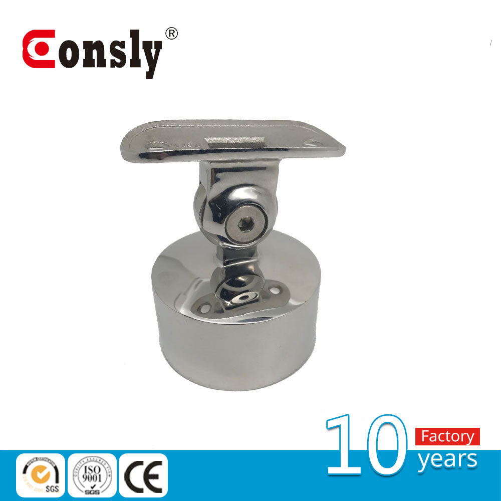 Stainless Steel Support Straight Adjustable Top Mounted Saddle Handrail