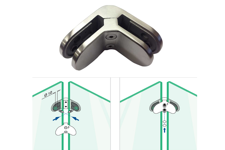New style connection glass clamps
